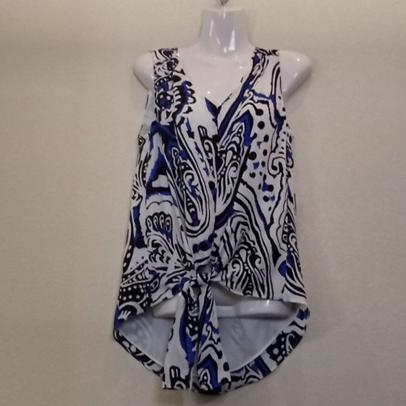 Chico's  Paisley Crepe Tank Top - Picture 5 of 14